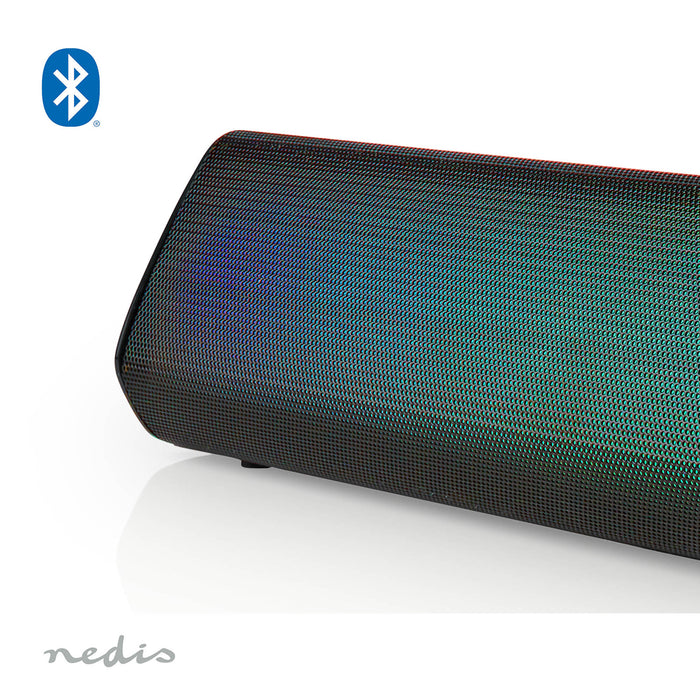 Nedis Bluetooth® Speaker - Battery play time: 6 hrs, Table Design, 18 W, Linkable - Black