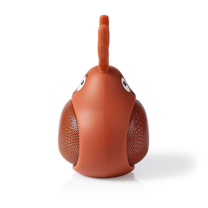 Nedis Bluetooth® Speaker - Battery play time: 3 hrs, Handheld Design, 9 W, Animaticks Rudy Reindeer - Brown