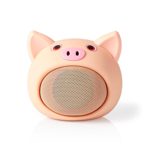 Nedis Bluetooth® Speaker - Battery play time: 3 hrs, Handheld Design, 9 W, Animaticks Pinky Pig - Pink