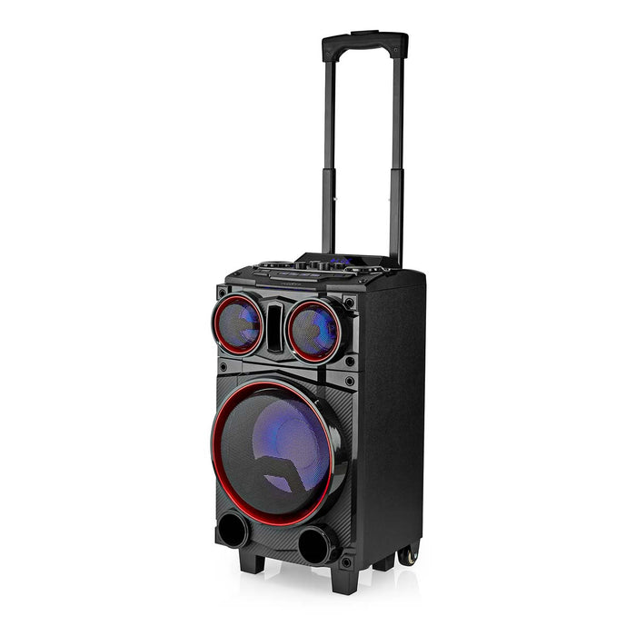 Nedis Bluetooth® Party Speaker - Battery play time: 6.5 hrs, 120 W, Carrying handle, Equalizer - Black