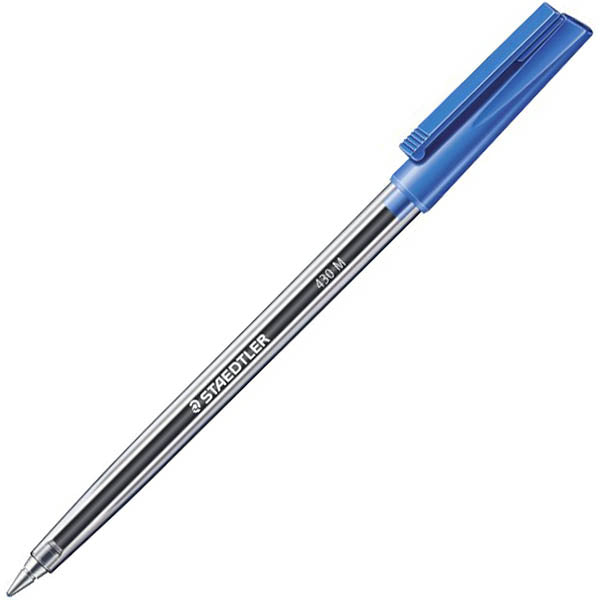 STAEDTLER Stick 430 M-3CP5 Ballpoint Pen Medium - Blue (Box of 50)