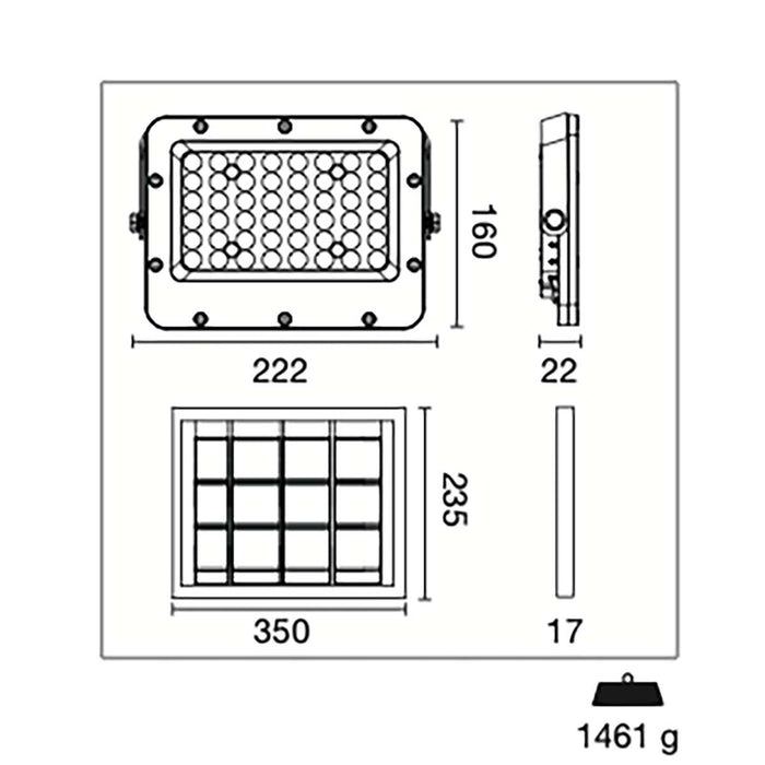 Century Floodlight SIRIO SOLARE 5 W 800 lm 4000 K