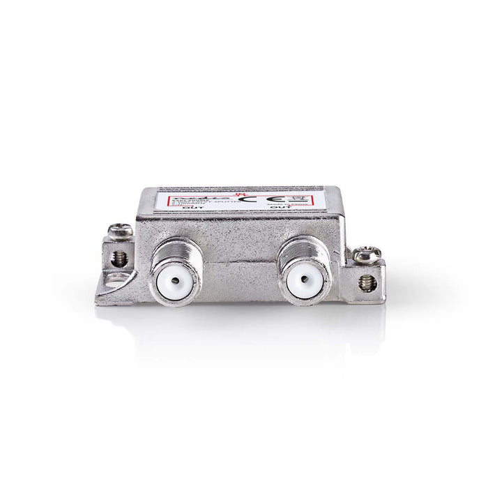 Nedis CATV Splitter - 5 - 1000 MHz, Insertion loss: 4.2 dB, Number of outputs: 2, 75 Ohm - Zinc