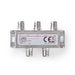 Nedis Satellite Splitter - 5 - 2400 MHz, 11.5 dB, Number of inputs: 1, Zinc - Silver