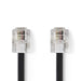 Nedis Telecom Cable - RJ11 Male, RJ11 Male, 5.00 m, Cable type: RJ11 - Black / Transparent