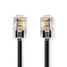 Nedis Telecom Cable - RJ10 Male, RJ10 Male, 5.00 m, Cable type: RJ10 - Black