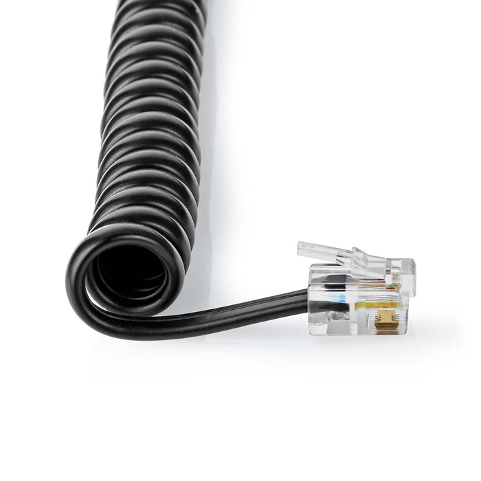 Nedis Telecom Cable - RJ10 Male, RJ10 Male, 5.00 m, Cable type: RJ10 - Black