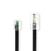 Nedis Telecom Extension Cable - RJ11 Male, RJ45 Male, 5.00 m, Cable type: RJ11 - Black