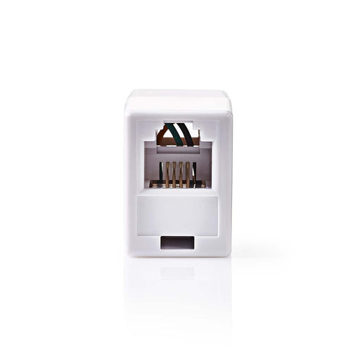 Nedis Telecom Wall Box - Connector type: RJ11, RJ11 Female, RJ11 Female, ABS - White