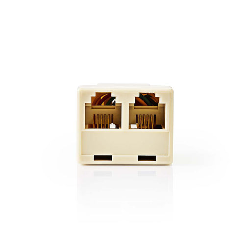 Nedis Telecom Wall Box - Connector type: RJ11, RJ11 Female, 2x RJ11 (4/6) Female, ABS - Ivory