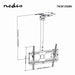 Nedis Full Motion TV Ceiling Mount - 42-65", Maximum supported screen weight: 45 kg, Tiltable, Steel - Black