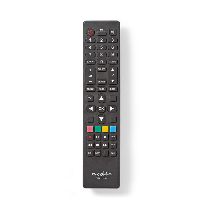 Nedis Universal Remote Control - Programmable, 1 Device, Clear Lay-out, Infrared - Black