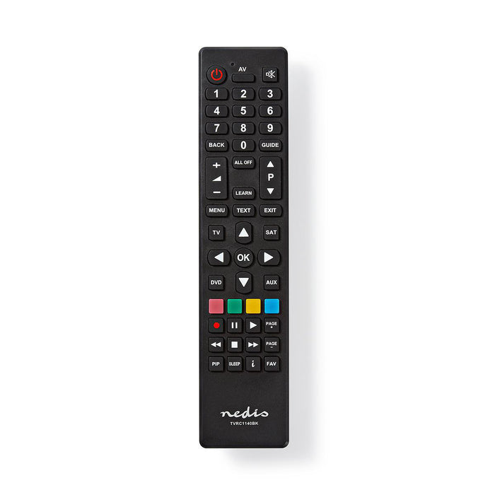 Nedis Universal Remote Control - Programmable, 4 Devices, Clear Lay-out, Infrared - Black