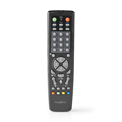 Nedis Universal Remote Control - Preprogrammed, 10 Devices, Memory Buttons / TV Guide Button, Infrared - Black