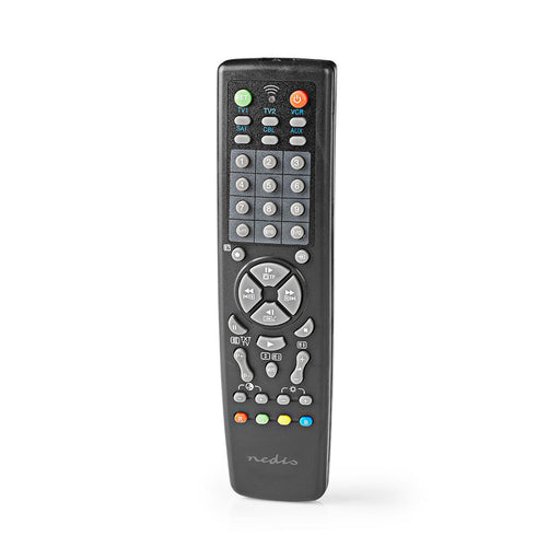 Nedis Universal Remote Control - Preprogrammed, 10 Devices, Memory Buttons / TV Guide Button, Infrared - Black