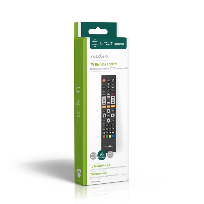 Nedis Replacement Remote Control - Suitable for: TCL/Thomson, Fixed, 1 Device, Infrared - Black