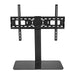 Nedis Fixed TV Desk Stand - 32-65", Maximum supported screen weight: 45 kg, Adjustable pre-fixed heights, Steel / Tempered Glass - Black