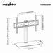 Nedis Fixed TV Desk Stand - 32-65", Maximum supported screen weight: 45 kg, Adjustable pre-fixed heights, Steel / Tempered Glass - Black