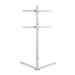 Nedis TV Floor Stand - 49-70", Maximum supported screen weight: 40 kg, V-shape Design, Aluminium / Steel - White