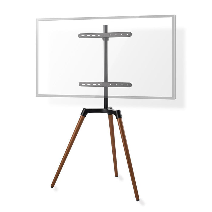 Nedis TV Floor Stand - 50 - 65", Maximum supported screen weight: 35 kg, Scandinavian Design, Aluminium / Steel - Black