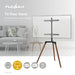 Nedis TV Floor Stand - 50 - 65", Maximum supported screen weight: 35 kg, Scandinavian Design, Aluminium / Steel - Black