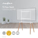 Nedis TV Floor Stand - 60-75", Maximum supported screen weight: 40 kg, Scandinavian Design, Aluminium / Steel - White