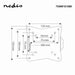 Nedis Fixed TV Wall Mount - 13-27", Maximum supported screen weight: 30 kg, Minimum wall distance: 20 mm, Steel - Black