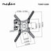 Nedis Full Motion TV Wall Mount - 23-55", Maximum supported screen weight: 30 kg, Tiltable, ABS / Steel - Black