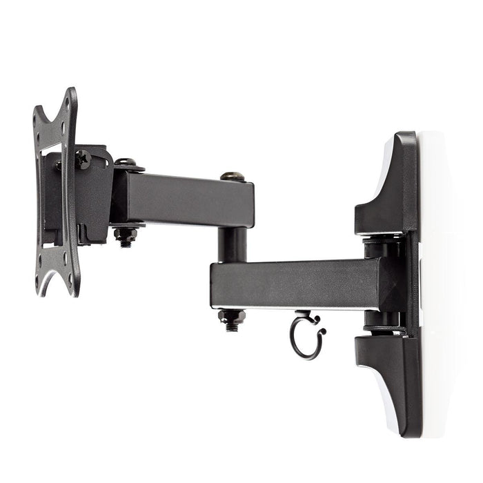 Nedis Full Motion TV Wall Mount - 13-27", Maximum supported screen weight: 15 kg, Tiltable, ABS / Steel - Black