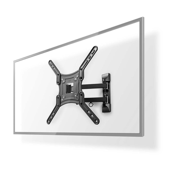 Nedis Full Motion TV Wall Mount - 23-55", Maximum supported screen weight: 30 kg, Tiltable, ABS / Steel - Black