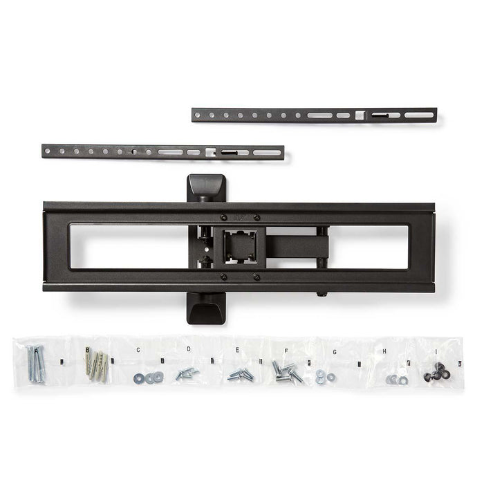 Nedis Full Motion TV Wall Mount - 37-70", Maximum supported screen weight: 25 kg, Tiltable, ABS / Steel - Black