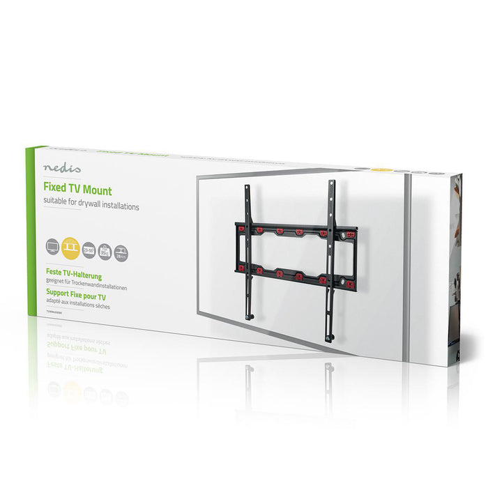 Nedis Fixed TV Wall Mount - 23-55", Maximum supported screen weight: 35 kg, Minimum wall distance: 28 mm, Steel - Black