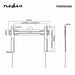 Nedis Fixed TV Wall Mount - 37-70", Maximum supported screen weight: 35 kg, Minimum wall distance: 18 mm, Steel - Black