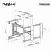 Nedis Full Motion TV Wall Mount - 37-80", Maximum supported screen weight: 50 kg, Tiltable, Steel - Black