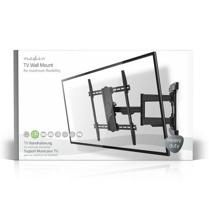 Nedis Full Motion TV Wall Mount - 43 - 100", Maximum supported screen weight: 70 kg, Tiltable, Steel - Black