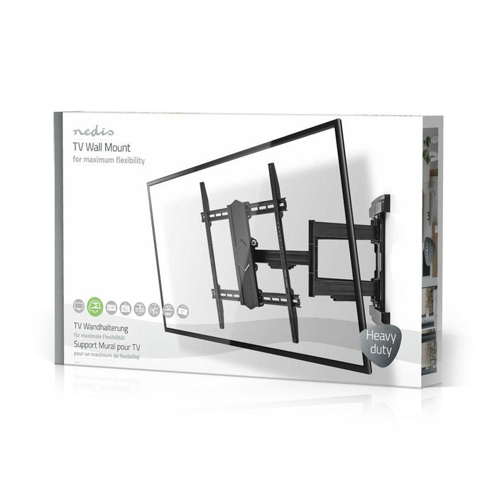 Nedis Full Motion TV Wall Mount - 43 - 100", Maximum supported screen weight: 70 kg, Tiltable, Steel - Black