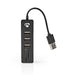 Nedis USB Hub - USB-A Male, USB-A Female, 3 port(s), USB Powered - SD & MicroSD / 3x USB