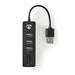 Nedis USB Hub - USB-A Male, USB-A Female, 3 port(s), USB Powered - SD & MicroSD / 3x USB