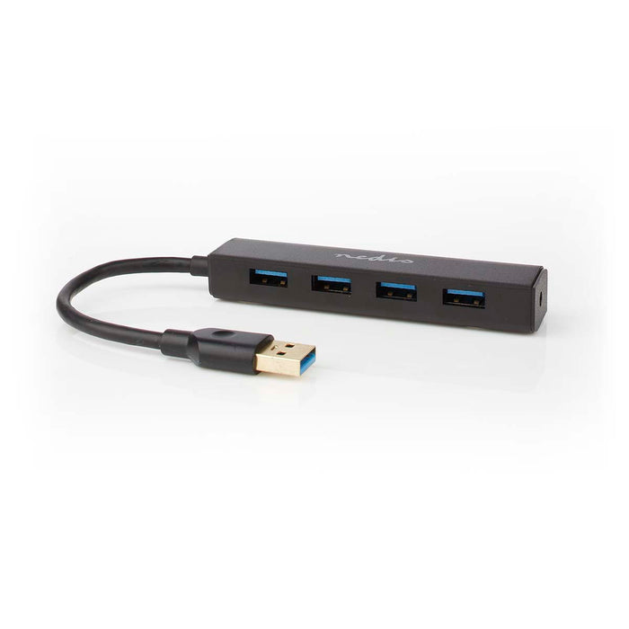 Nedis USB Hub - USB-A Male, USB-A Female, 4 port(s), USB Powered - 4x USB