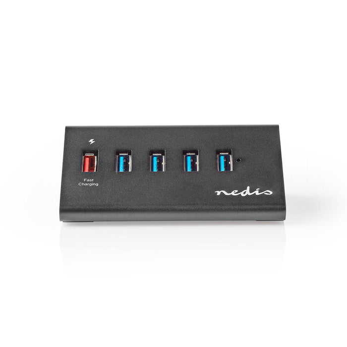 Nedis USB Hub - USB Micro-B Female, USB-A Female, 5 port(s), 5 Gbps - 5x USB