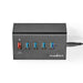 Nedis USB Hub - USB Micro-B Female, USB-A Female, 5 port(s), 5 Gbps - 5x USB