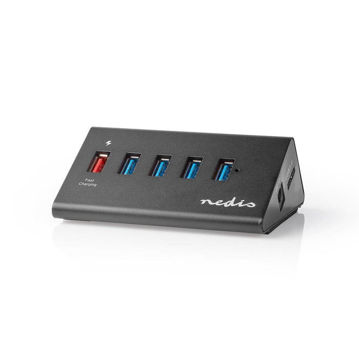 Nedis USB Hub - USB Micro-B Female, USB-A Female, 5 port(s), 5 Gbps - 5x USB