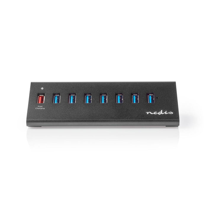 Nedis USB Hub - USB Micro-B Female, USB-A Female, 8 port(s), 5 Gbps - 8x USB