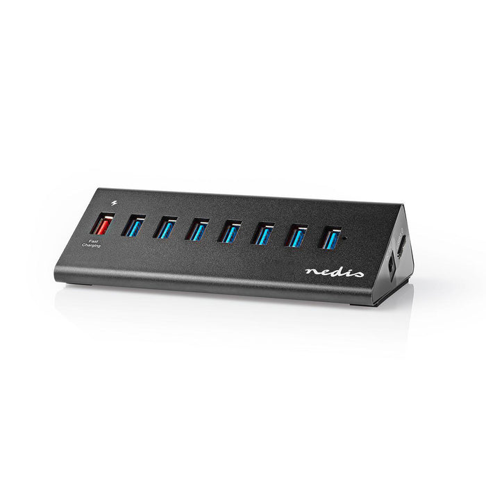 Nedis USB Hub - USB Micro-B Female, USB-A Female, 8 port(s), 5 Gbps - 8x USB