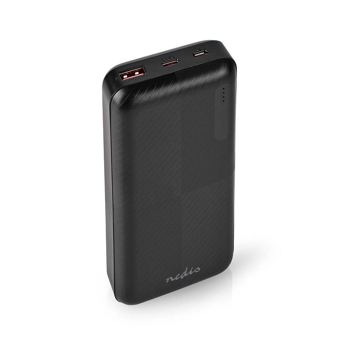 Nedis Powerbank - 20000 mAh, 1.5 / 2.0 / 3.0 A, Number of outputs: 2, PD2.0 18W - Lithium-Polymer