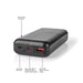 Nedis Powerbank - 20000 mAh, 1.5 / 2.0 / 3.0 A, Number of outputs: 2, PD2.0 18W - Lithium-Polymer