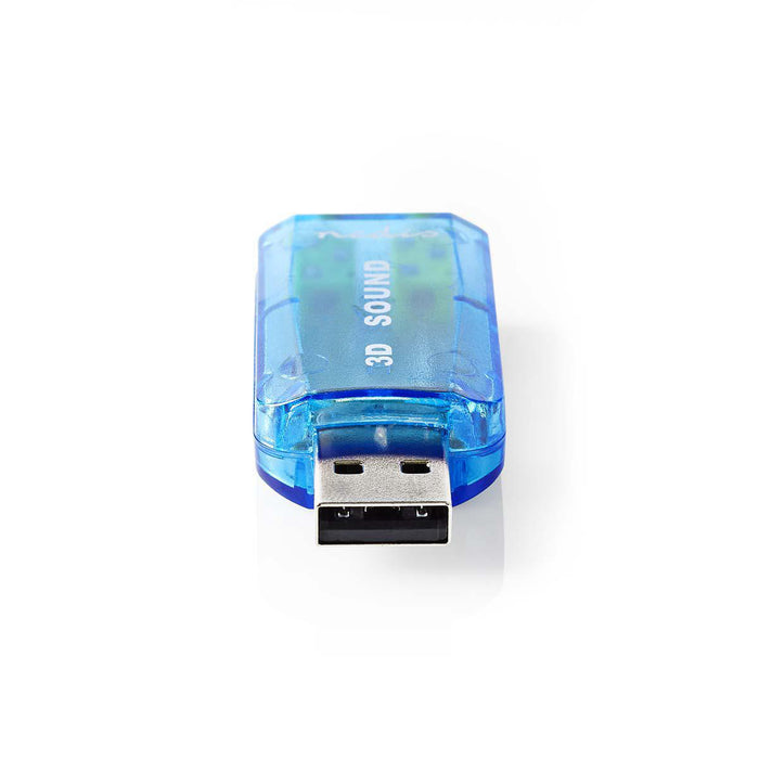 Nedis Sound Card - 5.1, USB 2.0, Microphone connection: 1x 3.5 mm, Microphone connection: 1x 3.5 mm - Headset connection: 3.5 mm Male