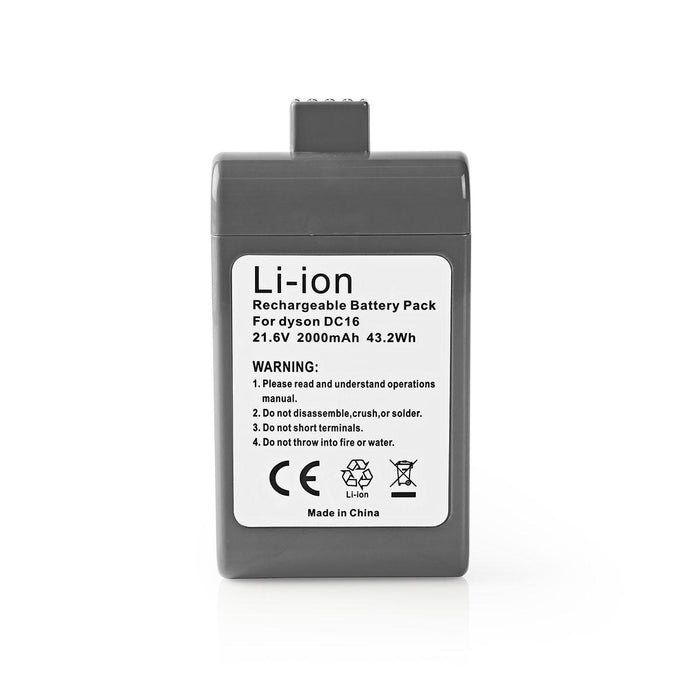 Nedis Vacuum Cleaner Battery - Suitable for: Dyson DC16, Li-Ion, 21.6 V DC, 2000 mAh - 43.2 Wh