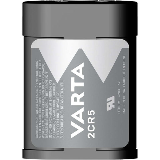 Varta Lithium Battery 2CR5 - 6 V DC, 1400 mAh, 1-Blister, 1-Blister - Grey / Silver