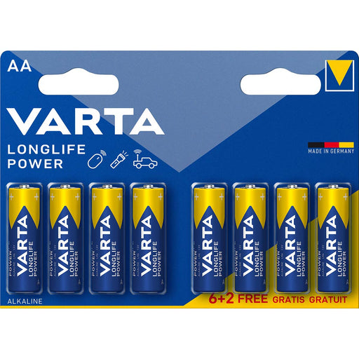 Varta Alkaline Battery AA - 1.5 V DC - 8-Promotional Blister, 